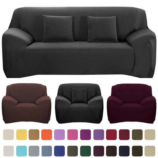 Solid Color Sofa Covers For Living Room Stretch Seat Couch Cover Couch Cover Loveseat Funiture All Warp Towel Slipcovers