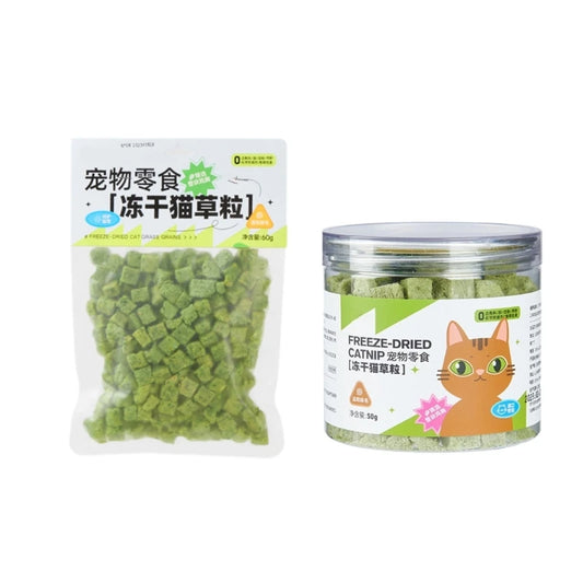 Grass Catnips Cat Chews Cat Dental Care Chewing Snacks Cat Teeth Cleaning Freeze Dried Snack Cat Hairball Control Treats